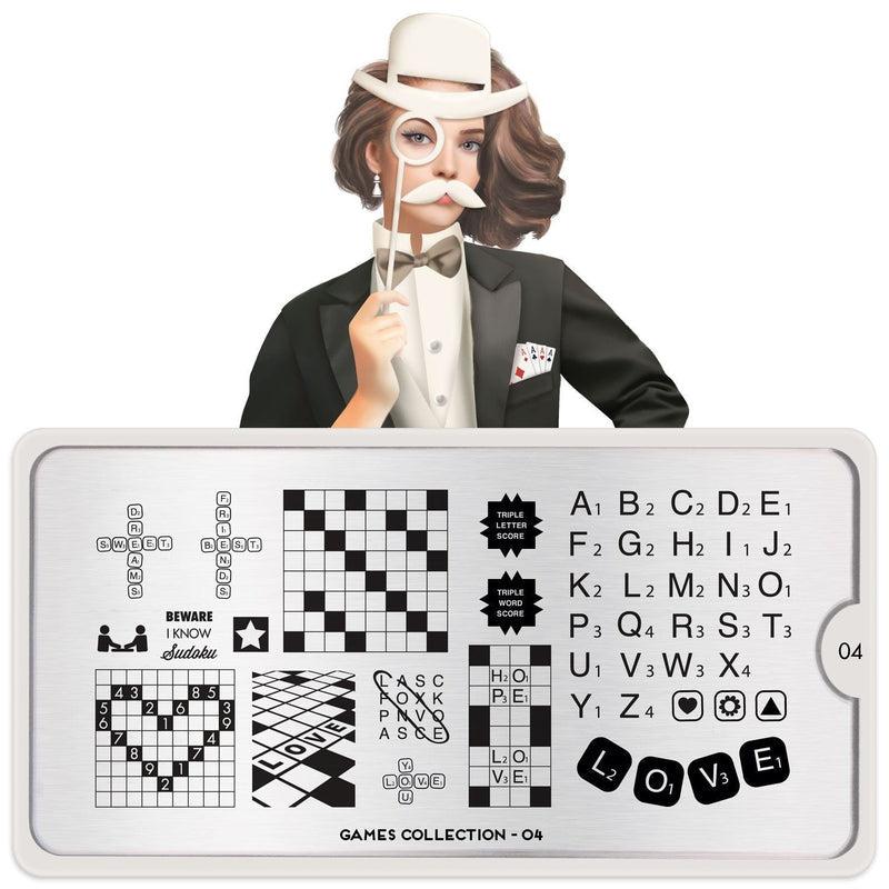 Games 04-Stamping Nail Art Stencil-[stencil]-[manicure]-[image-plate]-MoYou London
