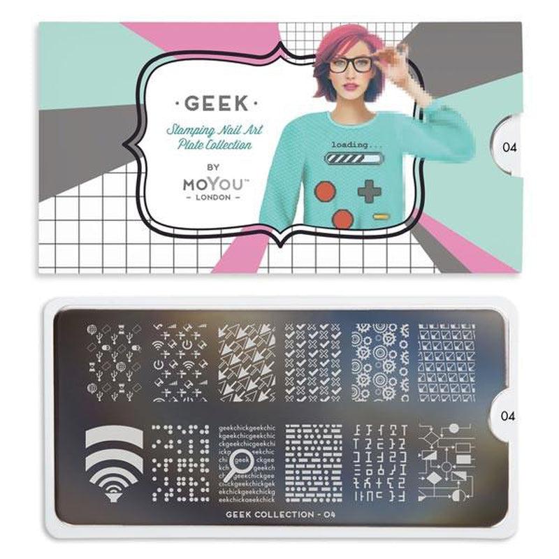 Geek 04-Stamping Nail Art Stencil-[stencil]-[manicure]-[image-plate]-MoYou London