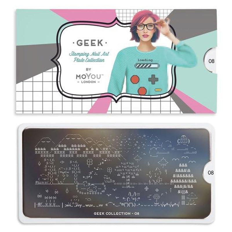 Geek 08-Stamping Nail Art Stencil-[stencil]-[manicure]-[image-plate]-MoYou London