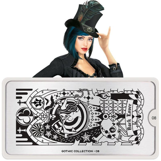 Gothic 08-Stamping Nail Art Stencil-[stencil]-[manicure]-[image-plate]-MoYou London