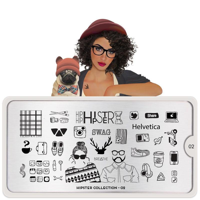 Hipster 02-Stamping Nail Art Stencil-[stencil]-[manicure]-[image-plate]-MoYou London