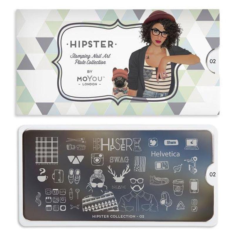 Hipster 02-Stamping Nail Art Stencil-[stencil]-[manicure]-[image-plate]-MoYou London