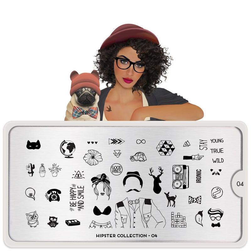 Hipster 04-Stamping Nail Art Stencil-[stencil]-[manicure]-[image-plate]-MoYou London