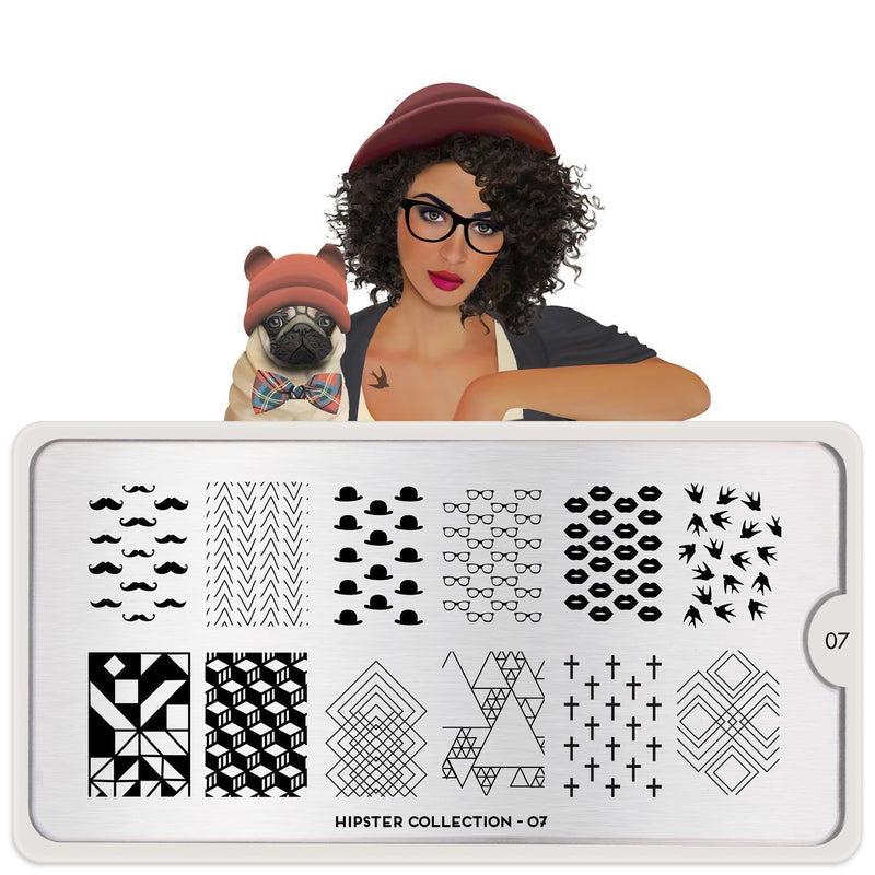 Hipster 07-Stamping Nail Art Stencil-[stencil]-[manicure]-[image-plate]-MoYou London