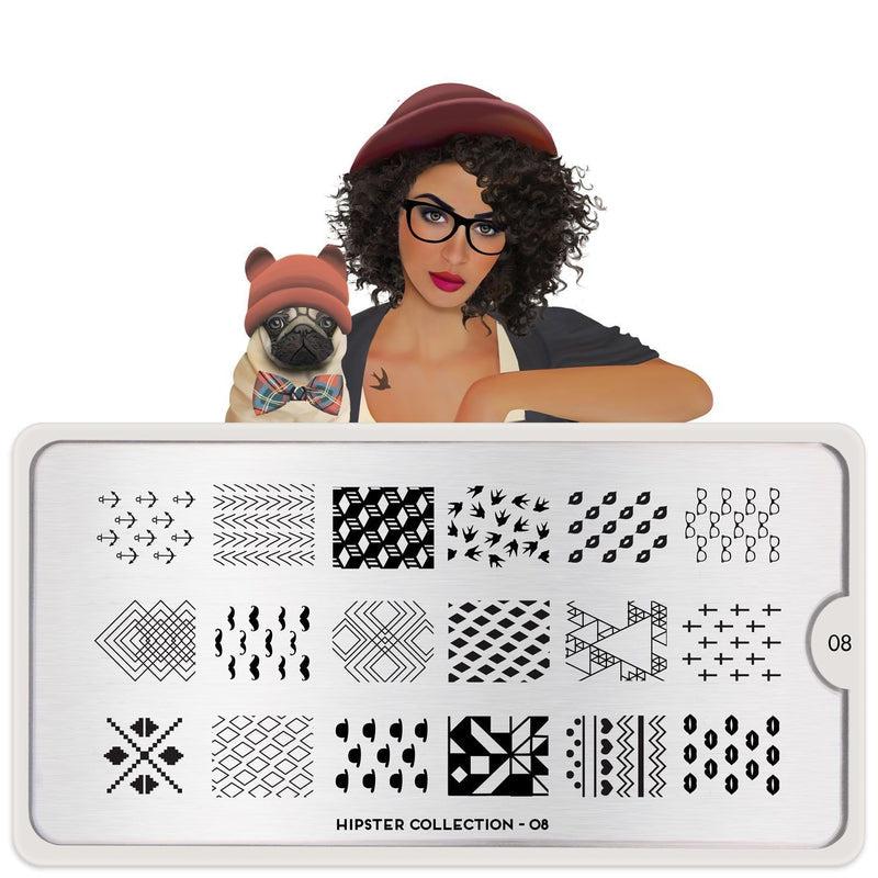 Hipster 08-Stamping Nail Art Stencil-[stencil]-[manicure]-[image-plate]-MoYou London