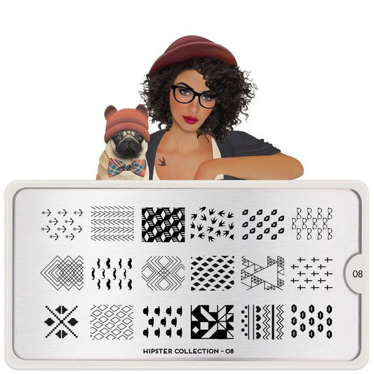 Hipster 08-Stamping Nail Art Stencil-[stencil]-[manicure]-[image-plate]-MoYou London