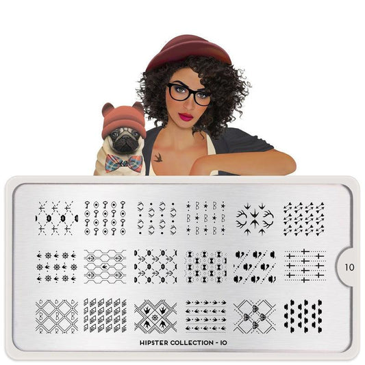 Hipster 10-Stamping Nail Art Stencil-[stencil]-[manicure]-[image-plate]-MoYou London