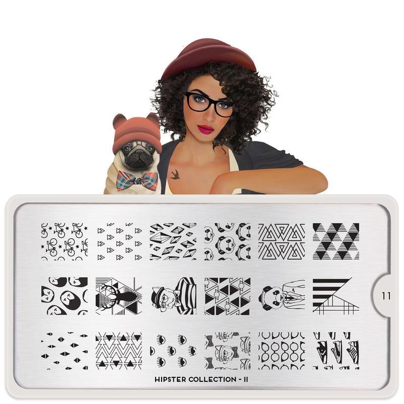 Hipster 11-Stamping Nail Art Stencil-[stencil]-[manicure]-[image-plate]-MoYou London