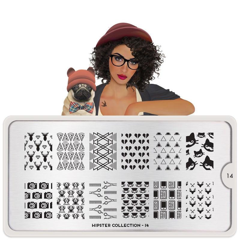 Hipster 14-Stamping Nail Art Stencil-[stencil]-[manicure]-[image-plate]-MoYou London