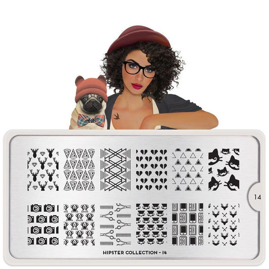 Hipster 14-Stamping Nail Art Stencil-[stencil]-[manicure]-[image-plate]-MoYou London