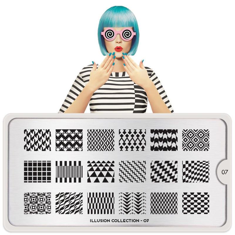 Illusion 07-Stamping Nail Art Stencil-[stencil]-[manicure]-[image-plate]-MoYou London