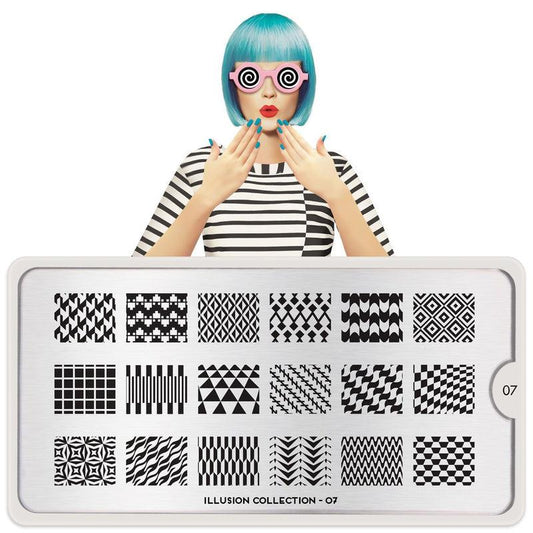 Illusion 07-Stamping Nail Art Stencil-[stencil]-[manicure]-[image-plate]-MoYou London