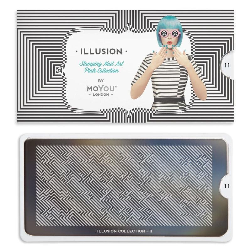 Illusion 11-Stamping Nail Art Stencil-[stencil]-[manicure]-[image-plate]-MoYou London