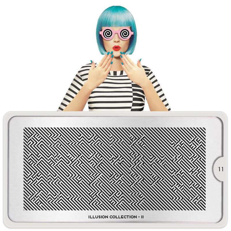 Illusion 11-Stamping Nail Art Stencil-[stencil]-[manicure]-[image-plate]-MoYou London