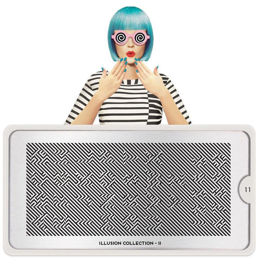 Illusion 11-Stamping Nail Art Stencil-[stencil]-[manicure]-[image-plate]-MoYou London