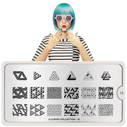 Illusion 12-Stamping Nail Art Stencil-[stencil]-[manicure]-[image-plate]-MoYou London
