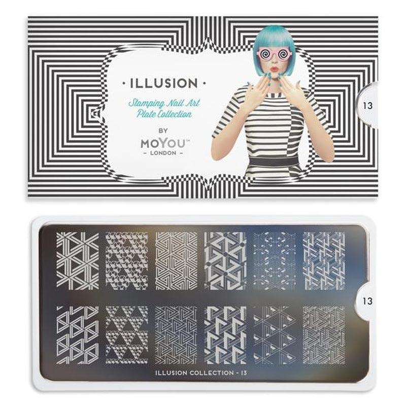 Illusion 13-Stamping Nail Art Stencil-[stencil]-[manicure]-[image-plate]-MoYou London