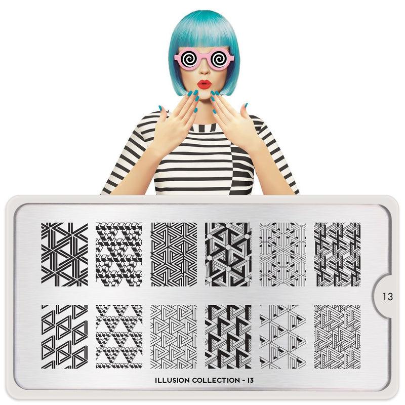 Illusion 13-Stamping Nail Art Stencil-[stencil]-[manicure]-[image-plate]-MoYou London