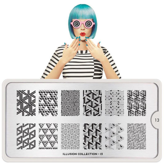 Illusion 13-Stamping Nail Art Stencil-[stencil]-[manicure]-[image-plate]-MoYou London