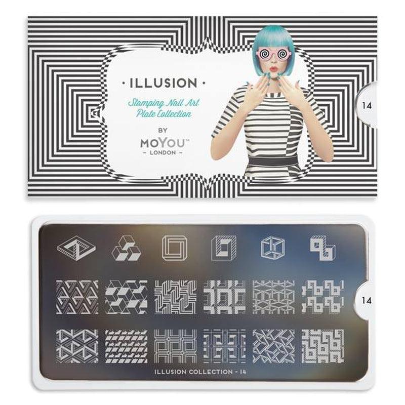 Illusion 14-Stamping Nail Art Stencil-[stencil]-[manicure]-[image-plate]-MoYou London