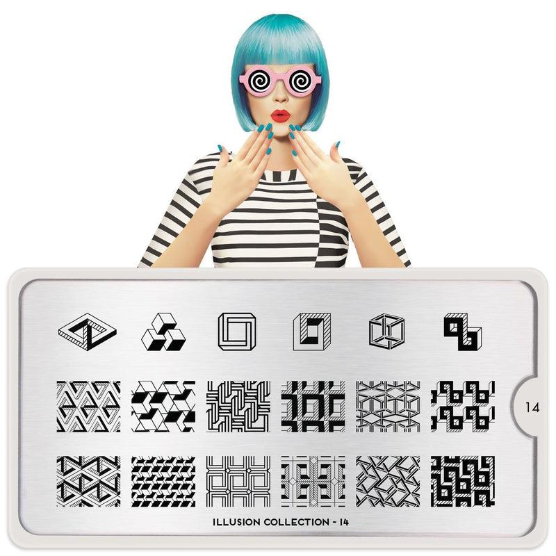 Illusion 14-Stamping Nail Art Stencil-[stencil]-[manicure]-[image-plate]-MoYou London