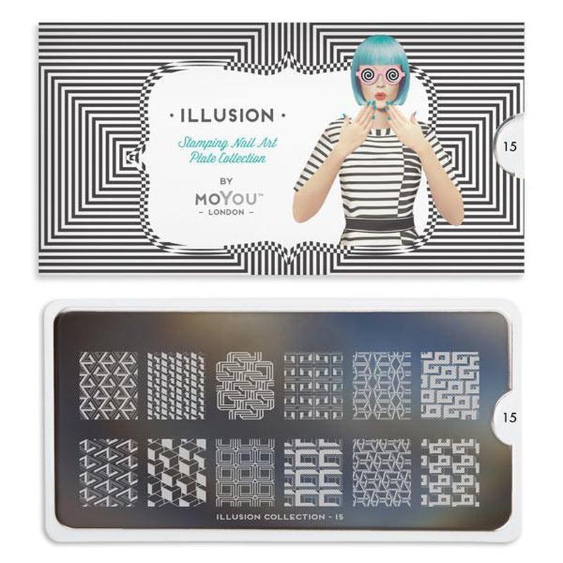 Illusion 15-Stamping Nail Art Stencil-[stencil]-[manicure]-[image-plate]-MoYou London
