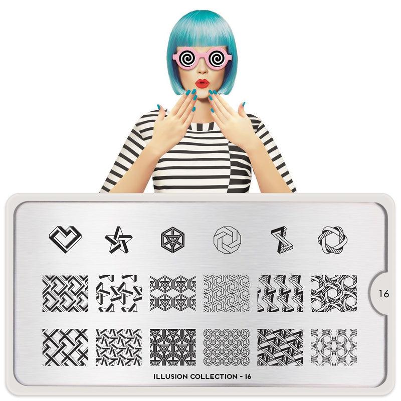 Illusion 16-Stamping Nail Art Stencil-[stencil]-[manicure]-[image-plate]-MoYou London
