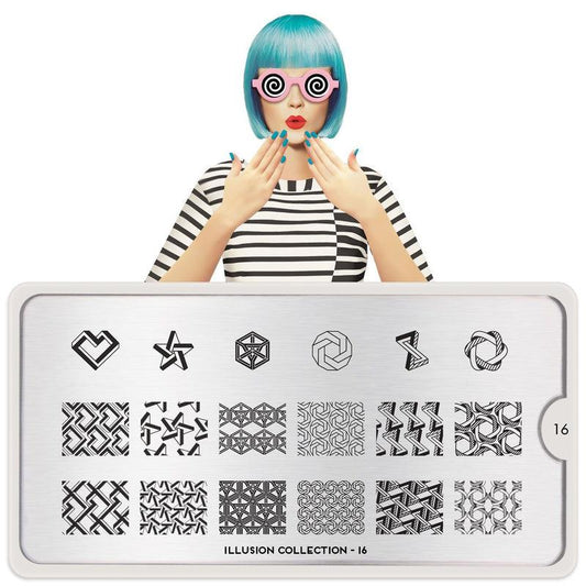 Illusion 16-Stamping Nail Art Stencil-[stencil]-[manicure]-[image-plate]-MoYou London
