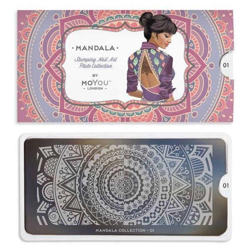 Mandala 01-Stamping Nail Art Plates-[stencil]-[manicure]-[image-plate]-MoYou London