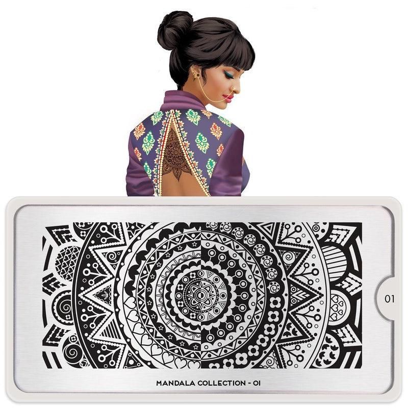 Mandala 01-Stamping Nail Art Plates-[stencil]-[manicure]-[image-plate]-MoYou London