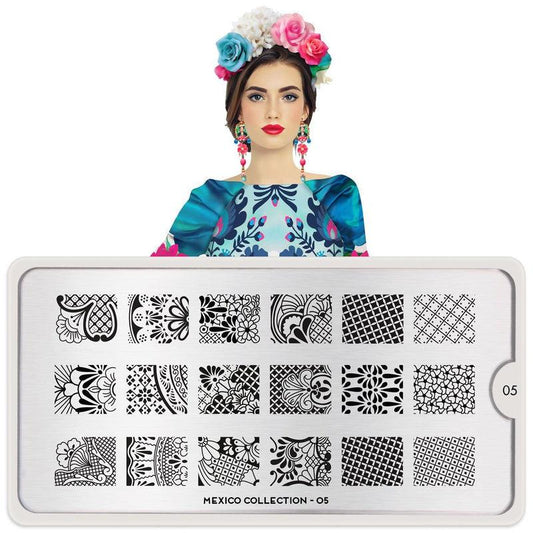 Mexico 05-Stamping Nail Art Stencil-[stencil]-[manicure]-[image-plate]-MoYou London
