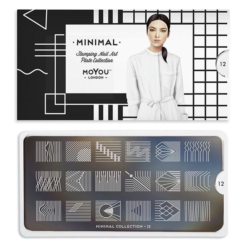 Minimal 12-Stamping Nail Art Stencil-[stencil]-[manicure]-[image-plate]-MoYou London