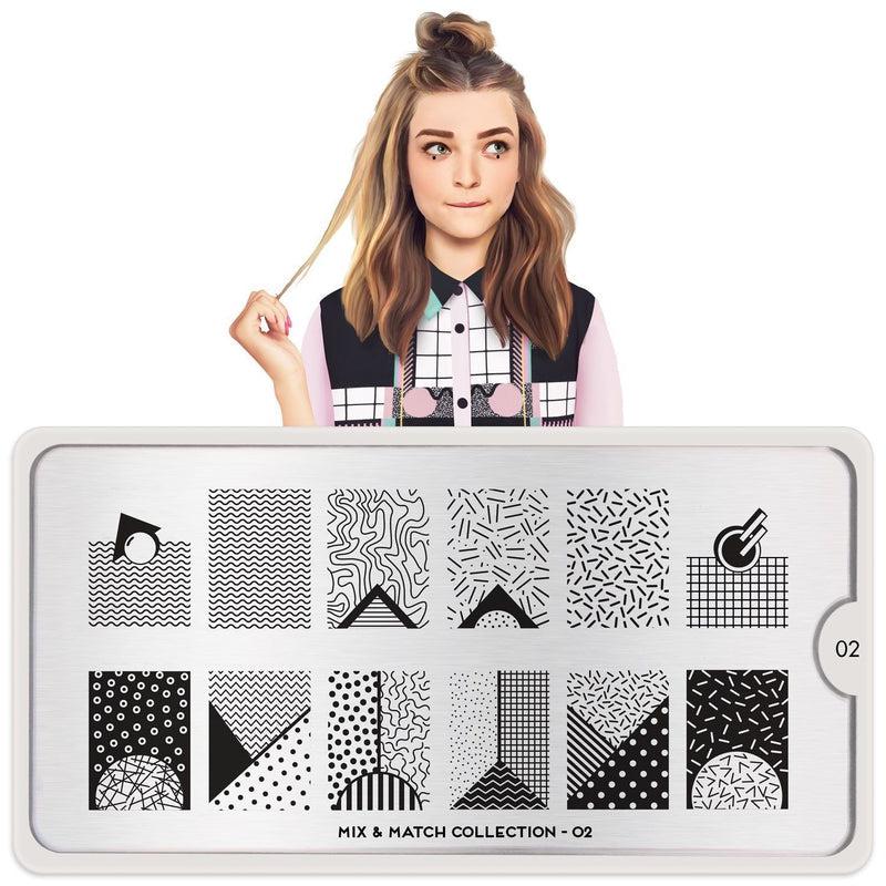 Mix & Match 02-Stamping Nail Art Stencil-[stencil]-[manicure]-[image-plate]-MoYou London