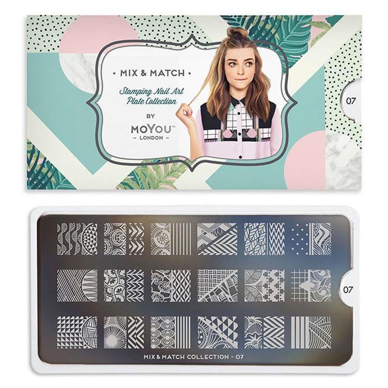 Mix & Match 07-Stamping Nail Art Stencil-[stencil]-[manicure]-[image-plate]-MoYou London