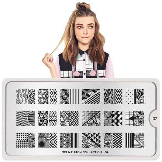 Mix & Match 07-Stamping Nail Art Stencil-[stencil]-[manicure]-[image-plate]-MoYou London