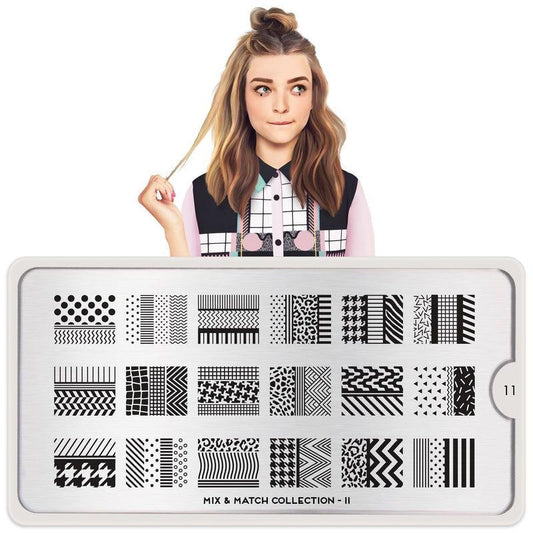 Mix & Match 11-Stamping Nail Art Stencil-[stencil]-[manicure]-[image-plate]-MoYou London
