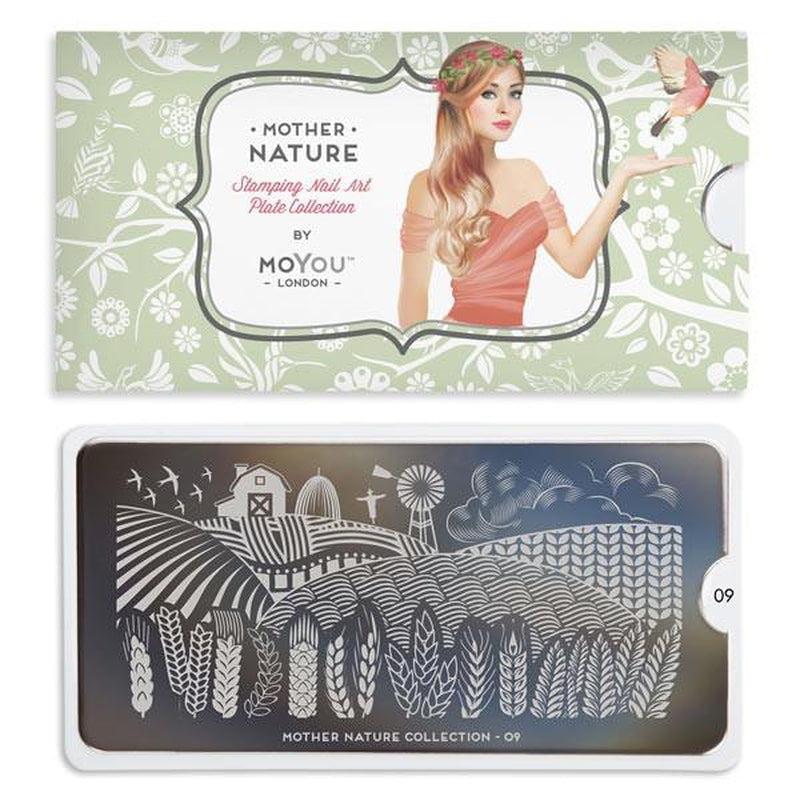 Mother Nature 09-Stamping Nail Art Plates-[stencil]-[manicure]-[image-plate]-MoYou London