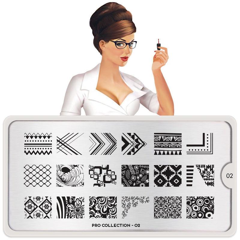 Pro 02-Stamping Nail Art Stencil-[stencil]-[manicure]-[image-plate]-MoYou London