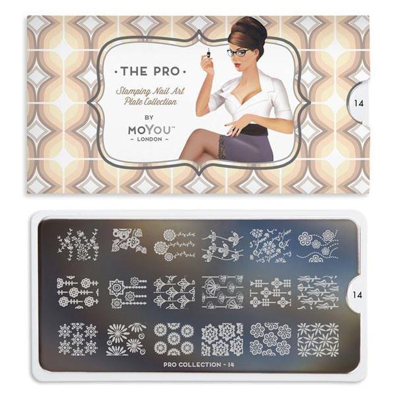 Pro 14-Stamping Nail Art Stencil-[stencil]-[manicure]-[image-plate]-MoYou London