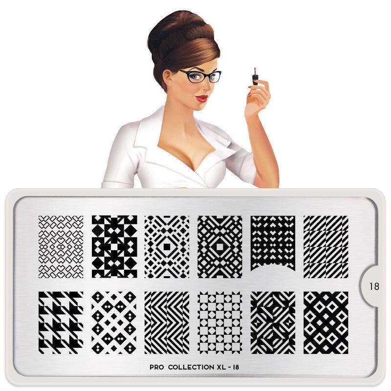 Pro XL 18-Stamping Nail Art Stencil-[stencil]-[manicure]-[image-plate]-MoYou London