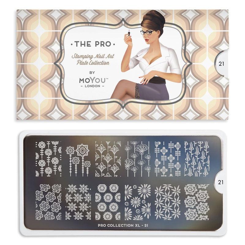 Pro XL 21-Stamping Nail Art Stencil-[stencil]-[manicure]-[image-plate]-MoYou London