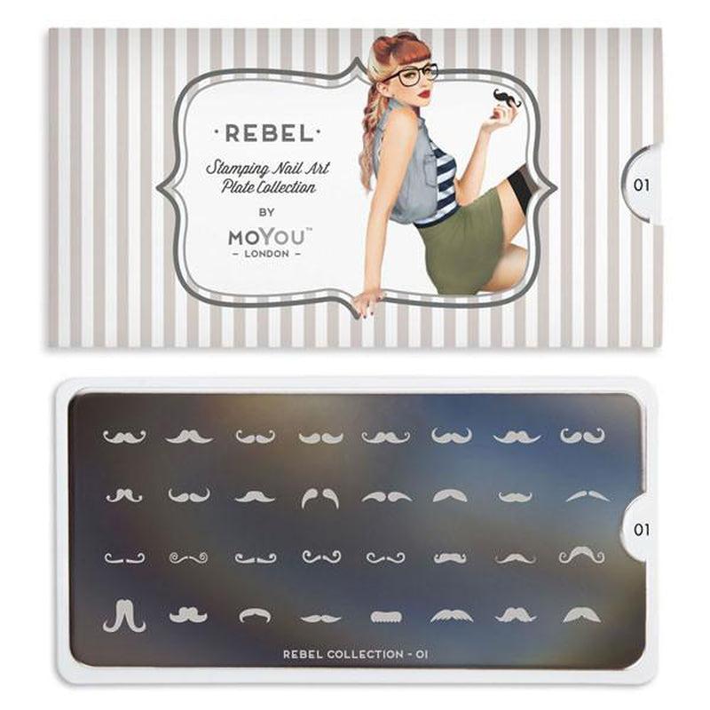Rebel 01-Stamping Nail Art Stencil-[stencil]-[manicure]-[image-plate]-MoYou London