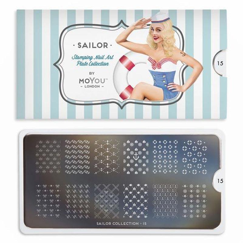 Sailor 15-Stamping Nail Art Stencil-[stencil]-[manicure]-[image-plate]-MoYou London