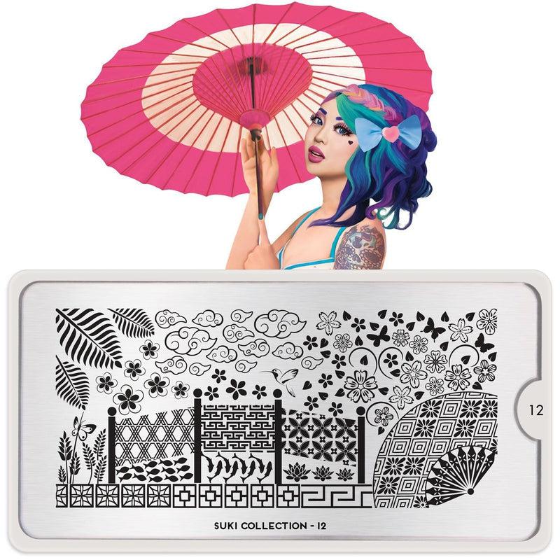 Suki 12-Stamping Nail Art Stencil-[stencil]-[manicure]-[image-plate]-MoYou London