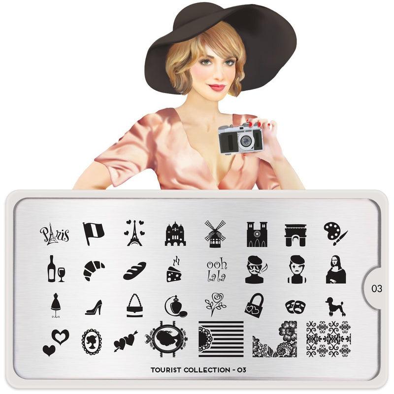 Tourist 03-Nail Art Stencils-[stencil]-[manicure]-[image-plate]-MoYou London