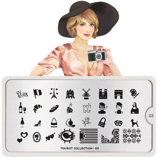 Tourist 03-Nail Art Stencils-[stencil]-[manicure]-[image-plate]-MoYou London