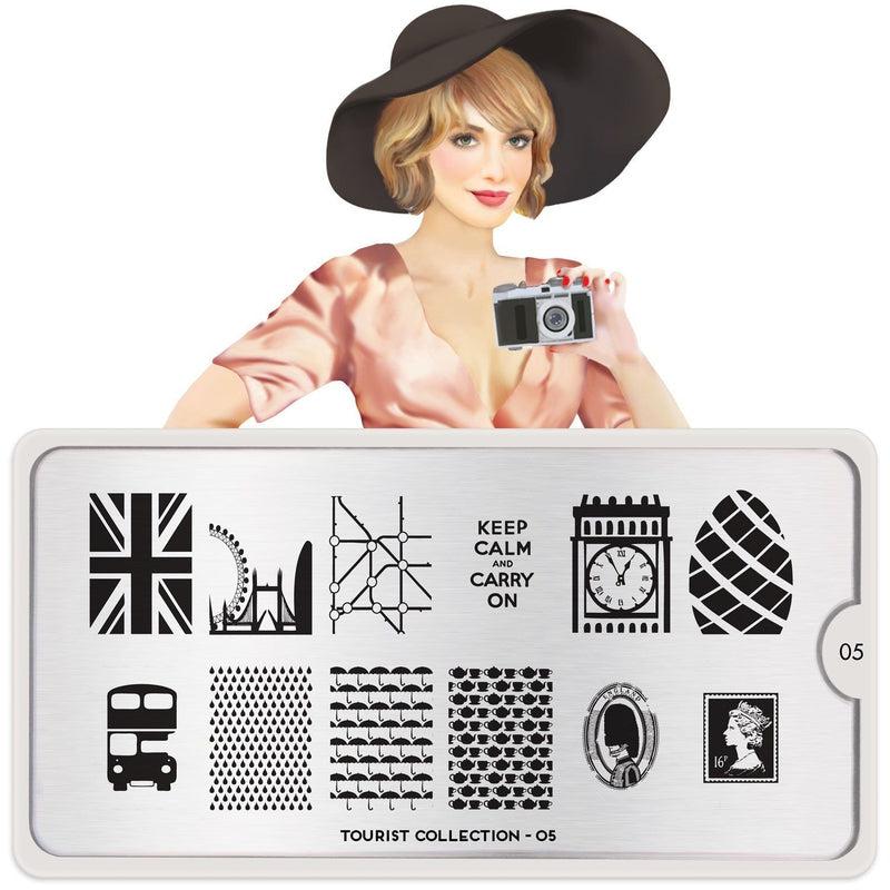 Tourist 05-Nail Art Stencils-[stencil]-[manicure]-[image-plate]-MoYou London