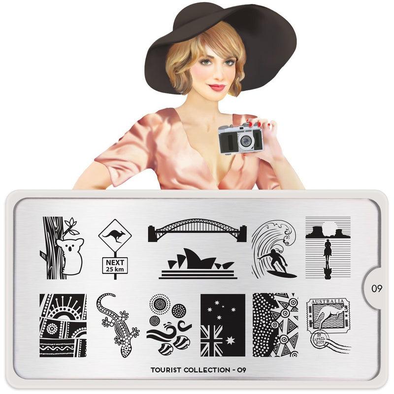 Tourist 09-Nail Art Stencils-[stencil]-[manicure]-[image-plate]-MoYou London