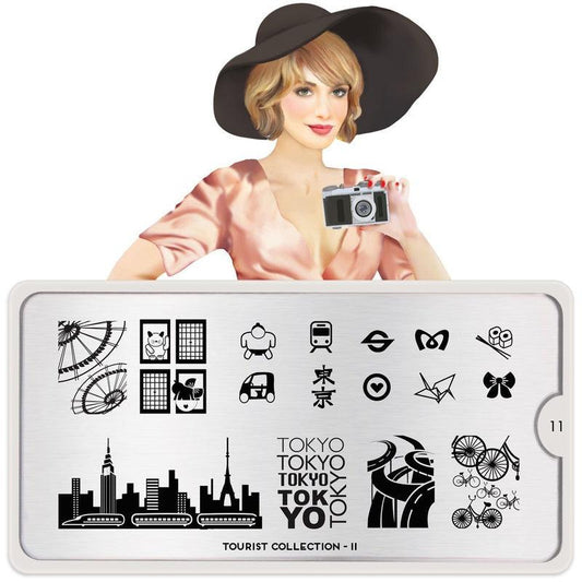 Tourist 11-Nail Art Stencils-[stencil]-[manicure]-[image-plate]-MoYou London
