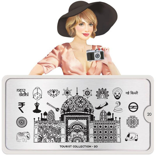 Tourist 20-Nail Art Stencils-[stencil]-[manicure]-[image-plate]-MoYou London